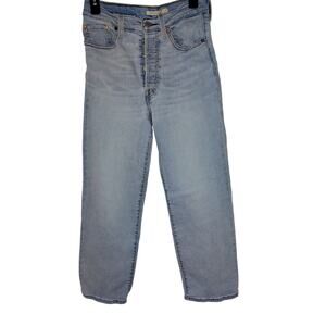 Levi’s Ribcage Straight Jeans — Size 27x27, Light Blue Wash